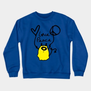 Love Peace Monster Crewneck Sweatshirt